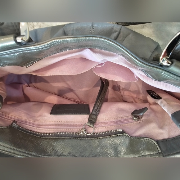 Coach Gray Leather Tote F15045 Shoulder Bag – Full Grain Leather - Picture 12 of 16